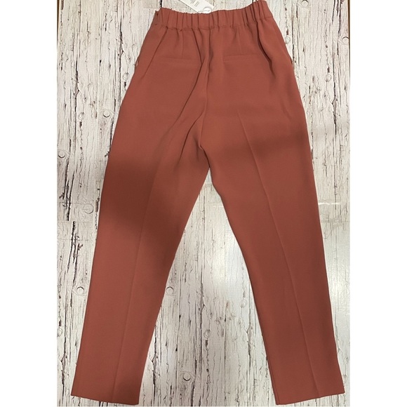 🎁 (0) | H&M Carrie Cigarette Pants | Rust | High Waist | Workwear Essential - Picture 3 of 3